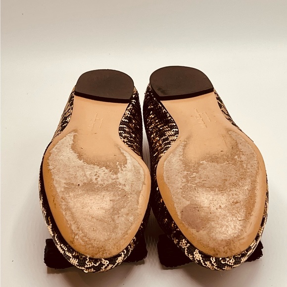 SALVATORE FERRAGAMO Sequin Herringbone Varina Coo Ballet Flat, Size 6.5 - Picture 9 of 11